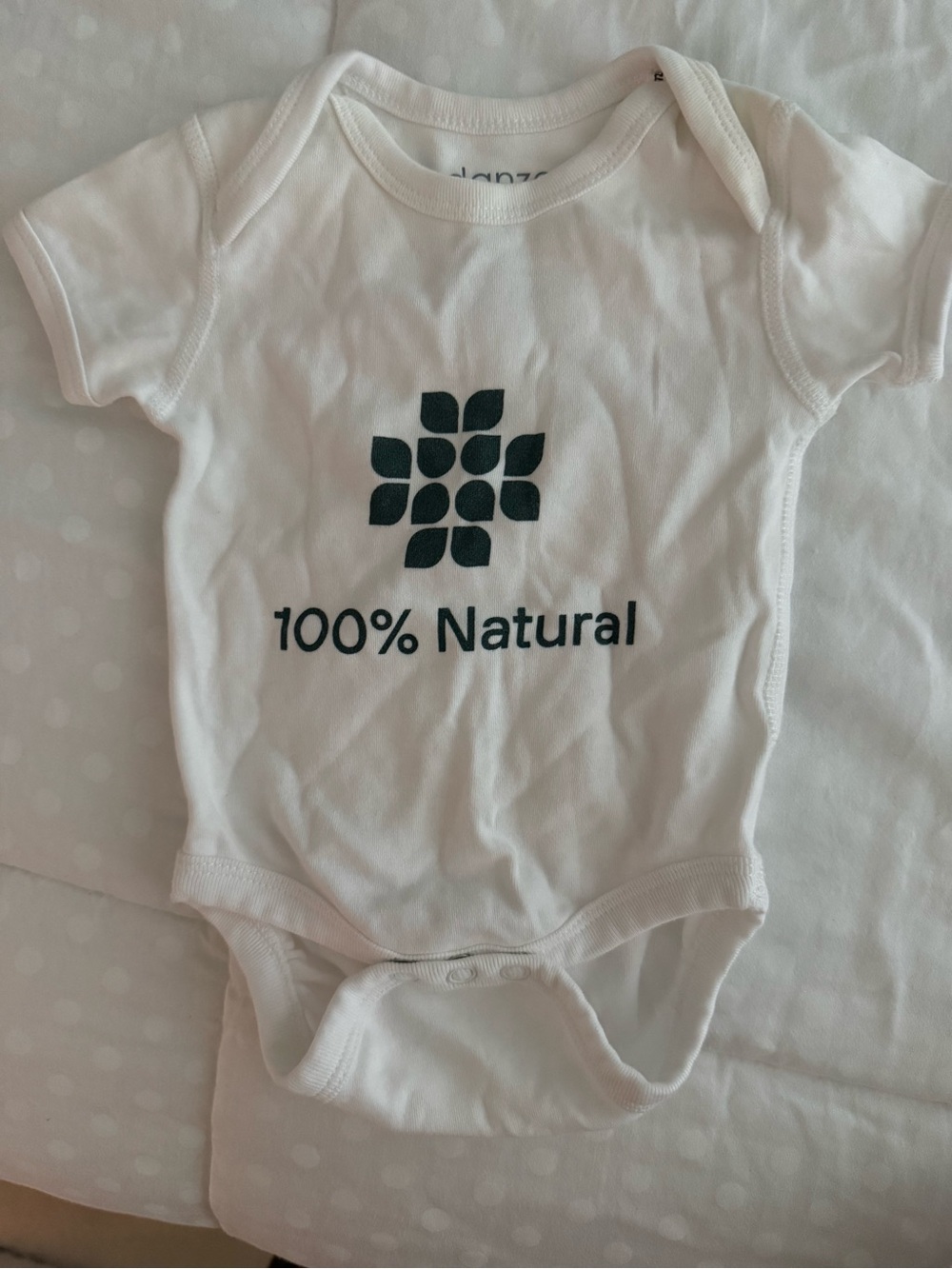 100% Natural White Baby One-Piece Bodysuit by